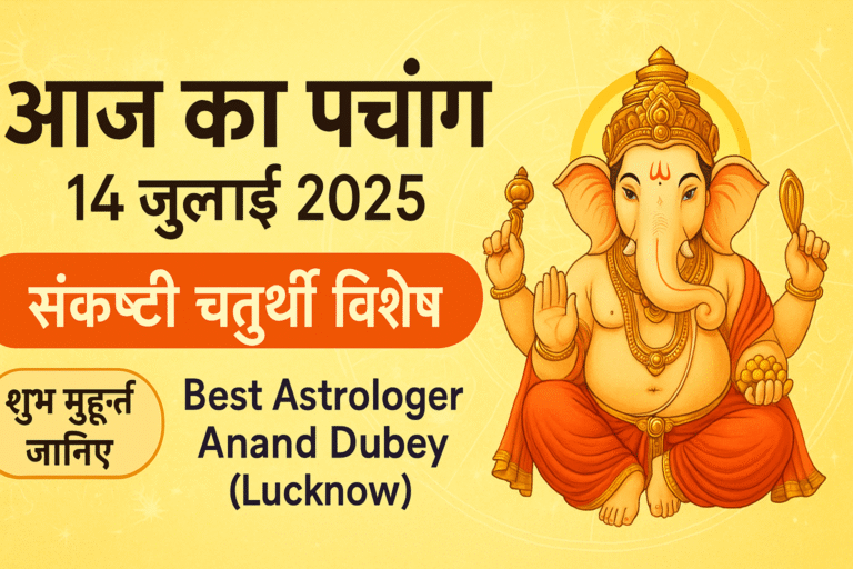 14 जुलाई 2025 का पंचांग और ज्योतिषीय मार्गदर्शन – लखनऊ के Best Astrologer Anand Dubey के साथ